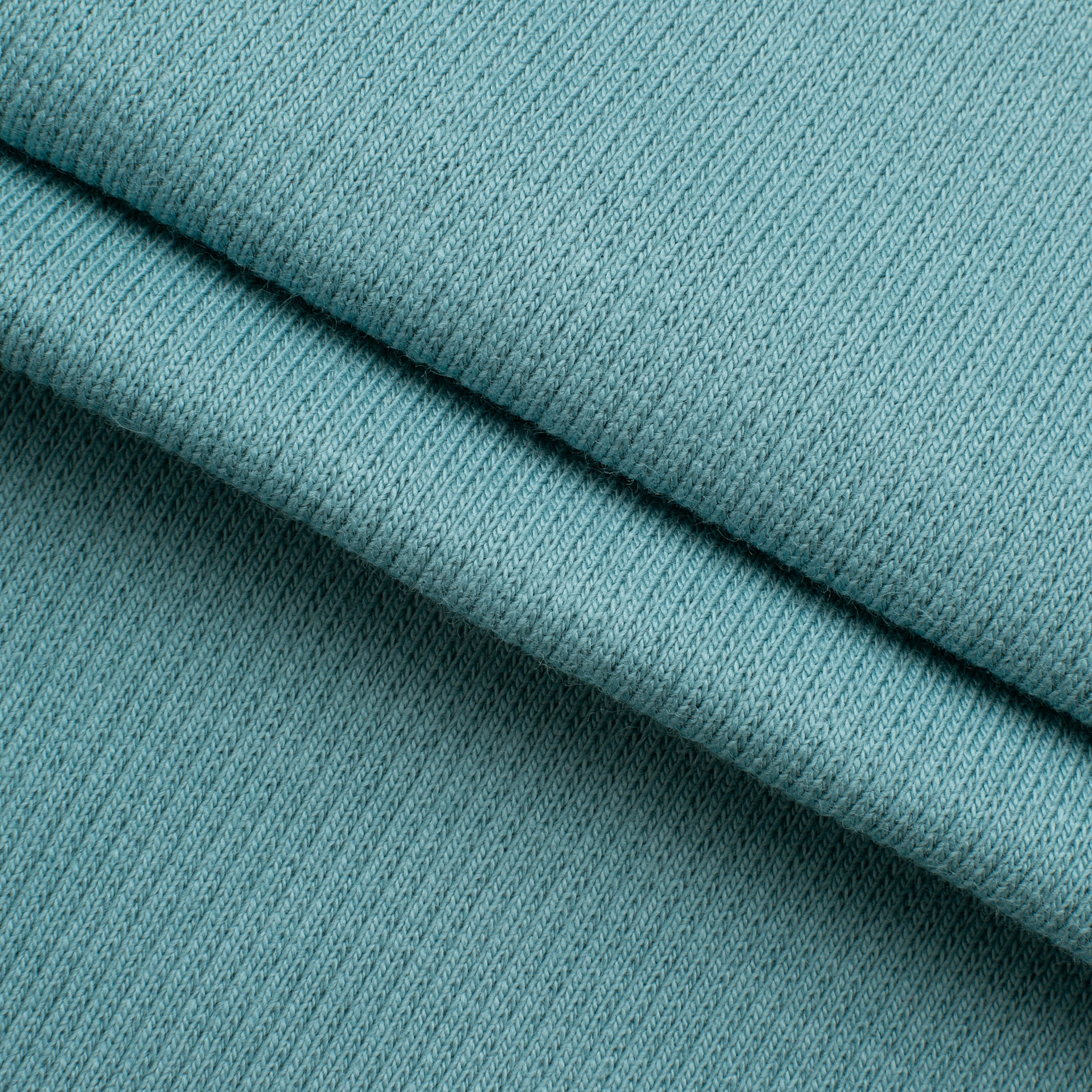 COTTON 2X1 RIB KNIT FABRIC WITH ELASTANE - STEEL BLUE - 350 GSM