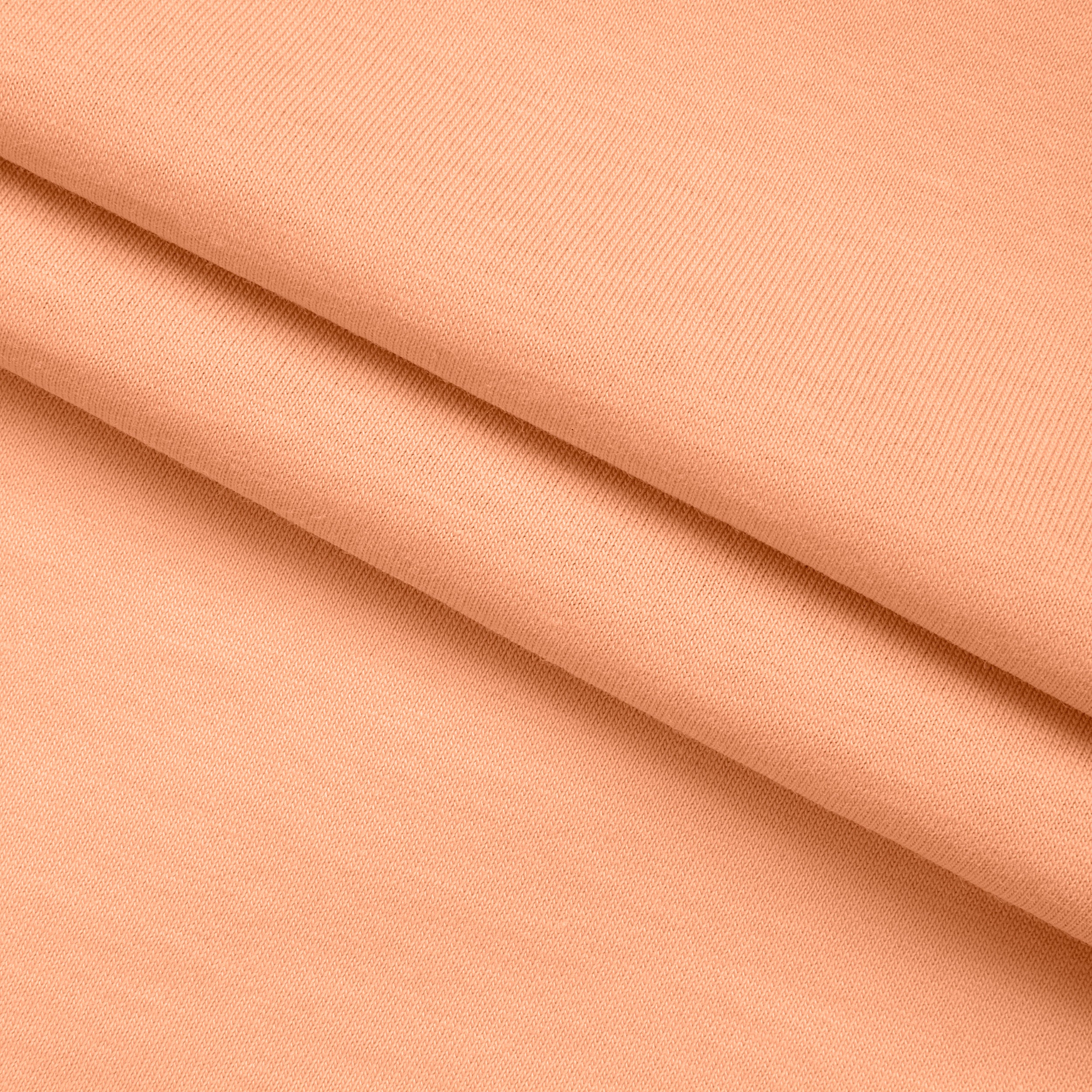 LIGHTWEIGHT COTTON SINGLE JERSEY FABRIC - APRICOT - 140 GSM
