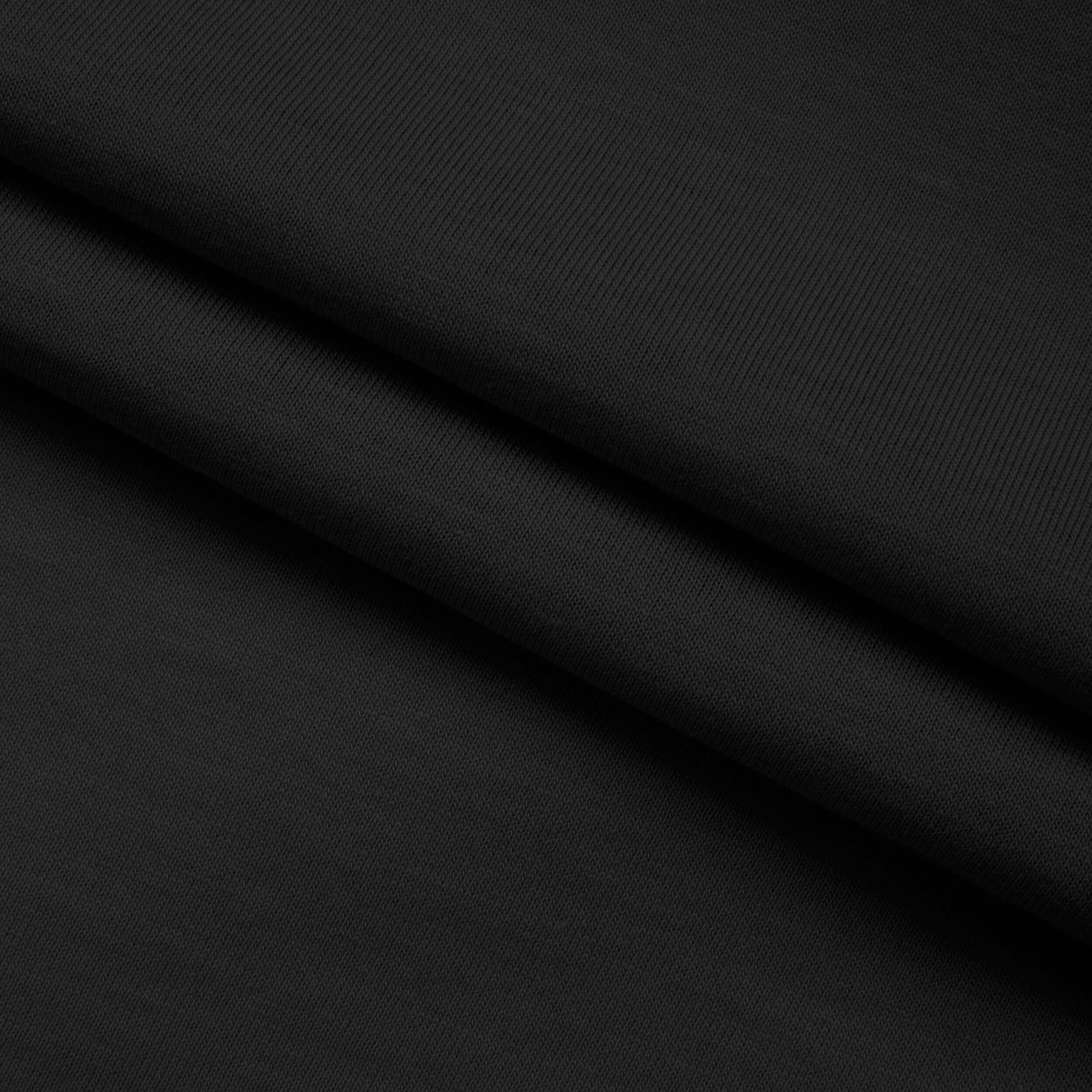 LIGHTWEIGHT COTTON JERSEY KNIT - BLACK
