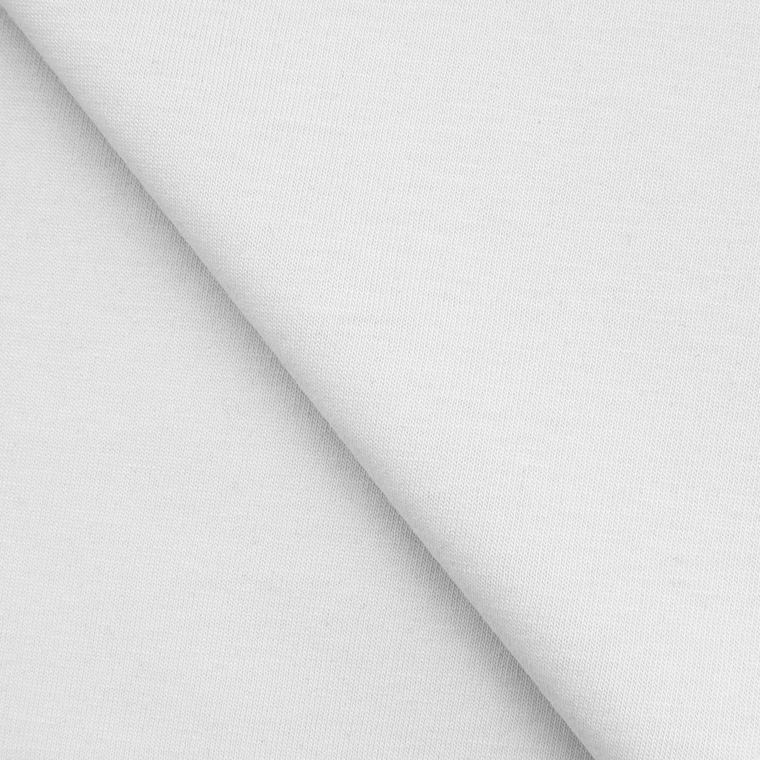 LIGHTWEIGHT COTTON SINGLE JERSEY FABRIC - WARM WHITE - 140 GSM