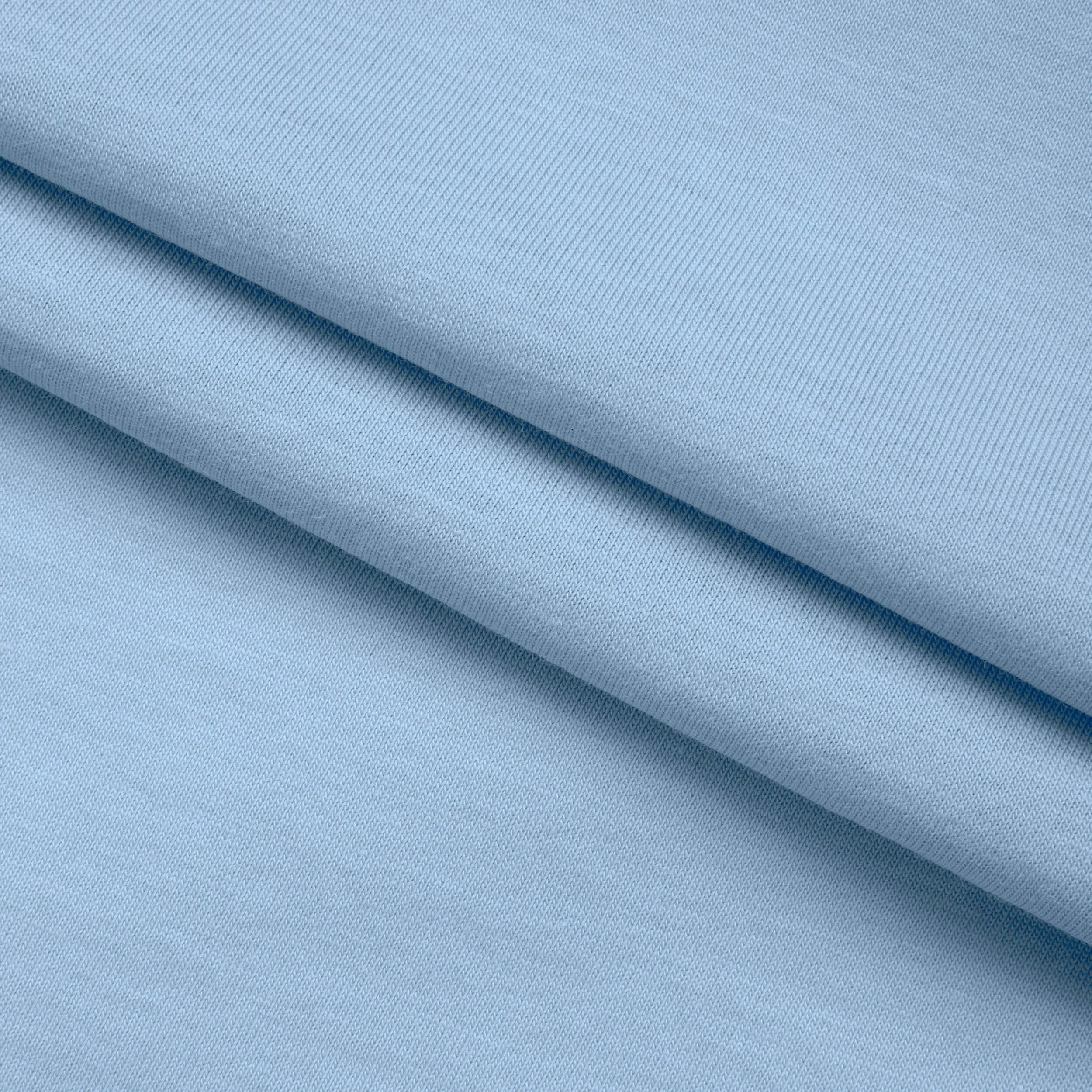 LIGHTWEIGHT COTTON JERSEY KNIT - CERULEAN