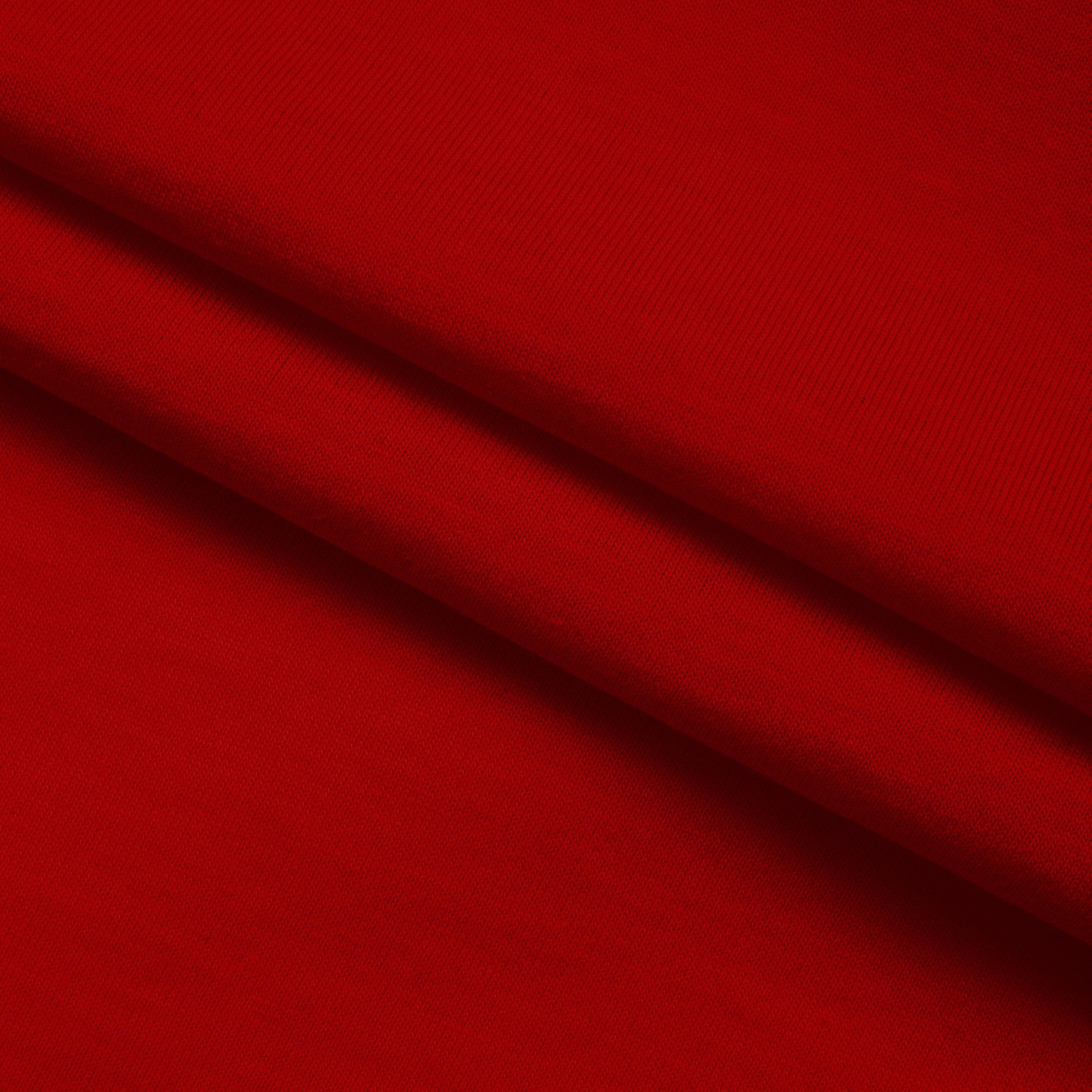 LIGHTWEIGHT COTTON JERSEY KNIT - HIGH RISK RED