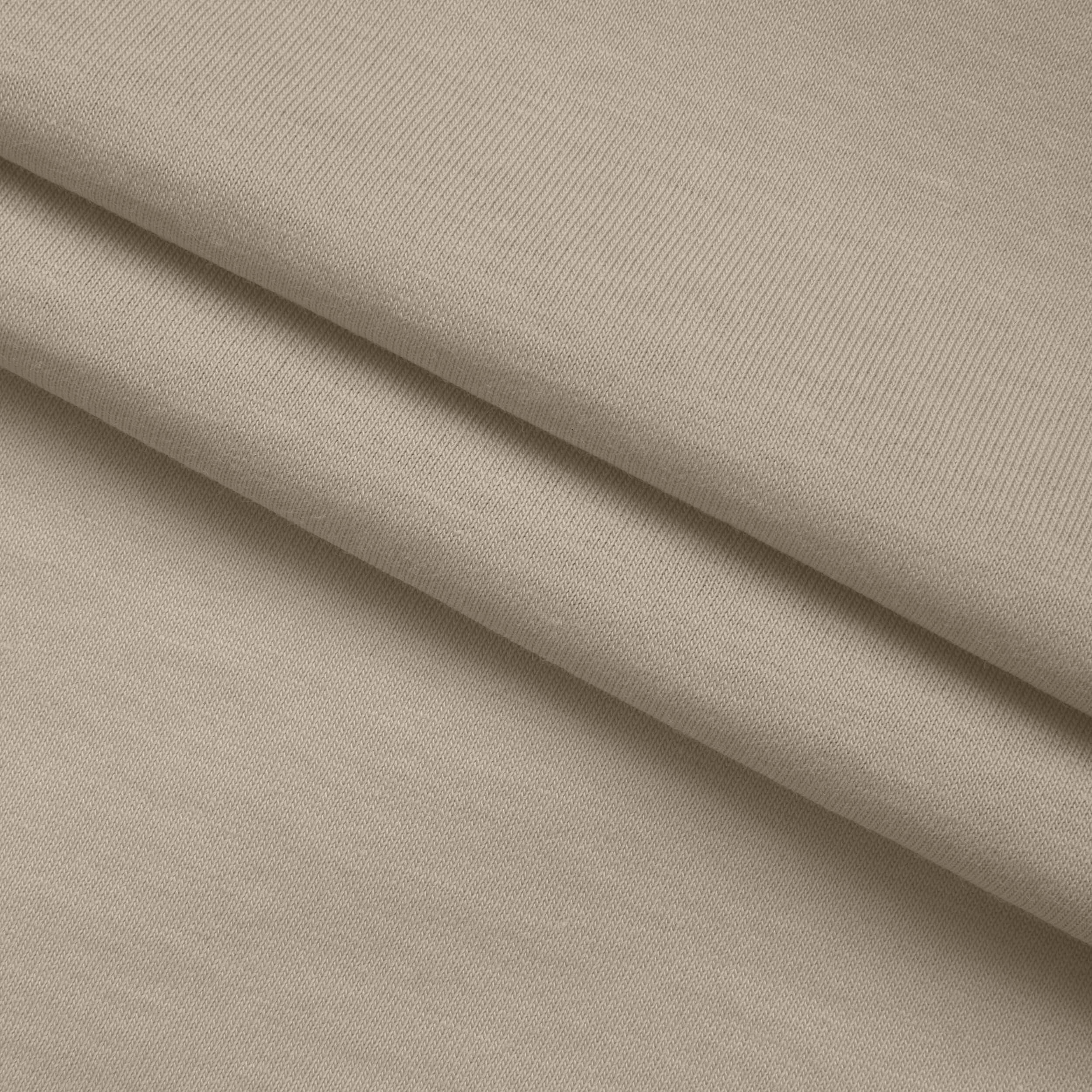 LIGHTWEIGHT COTTON SINGLE JERSEY FABRIC - GREIGE TAUPE - 140 GSM