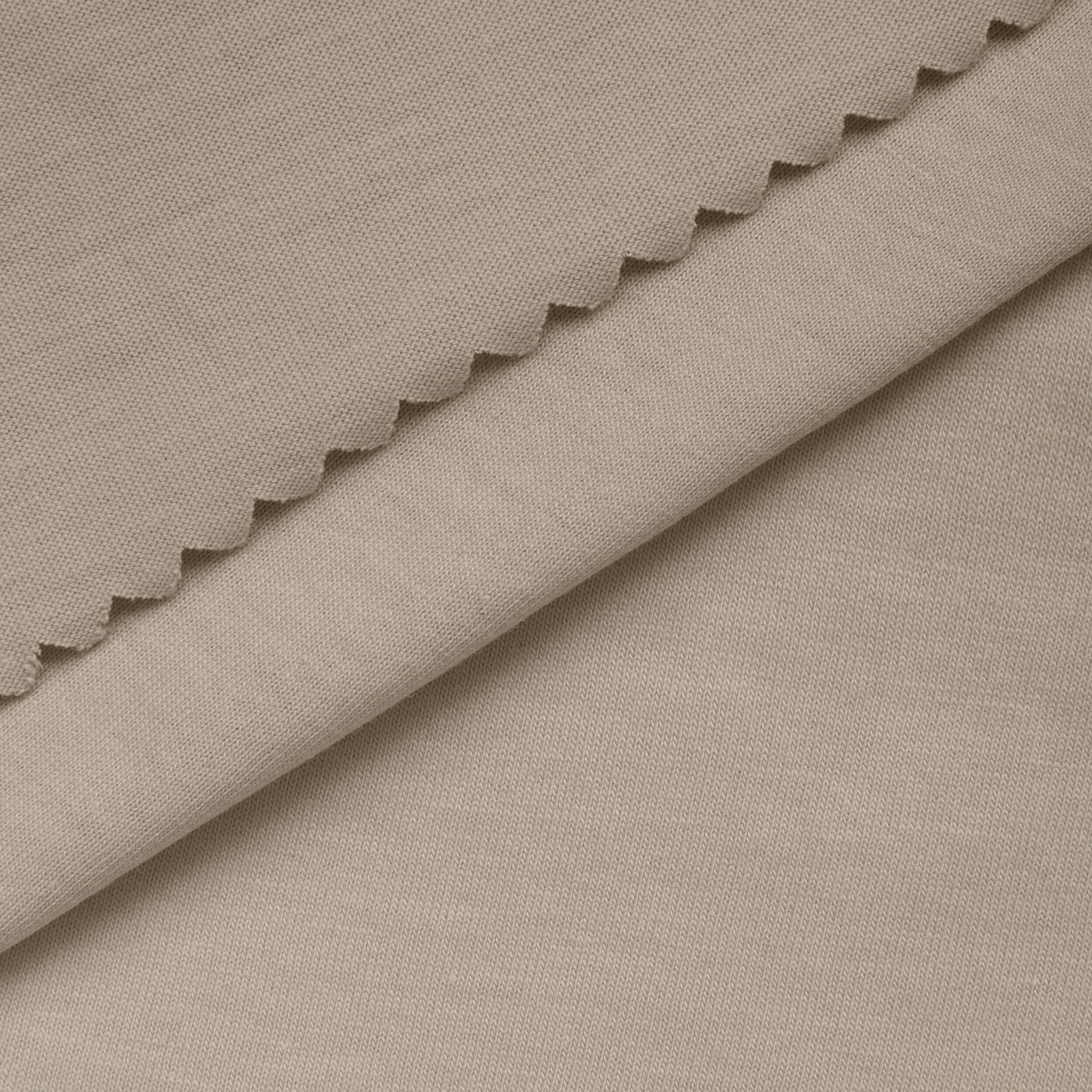 LIGHTWEIGHT COTTON SINGLE JERSEY FABRIC - GREIGE TAUPE - 140 GSM