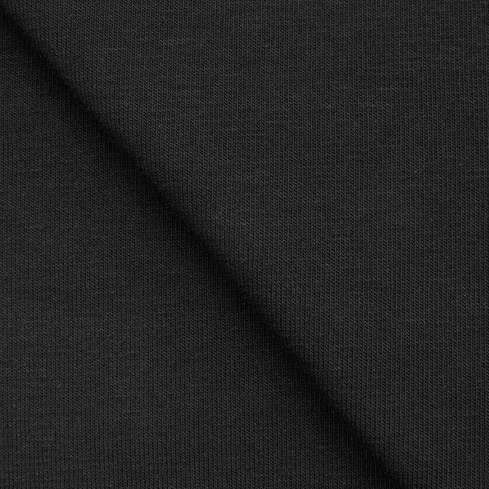 COTTON SINGLE JERSEY FABRIC WITH ELASTANE - BLACK - 180 GSM