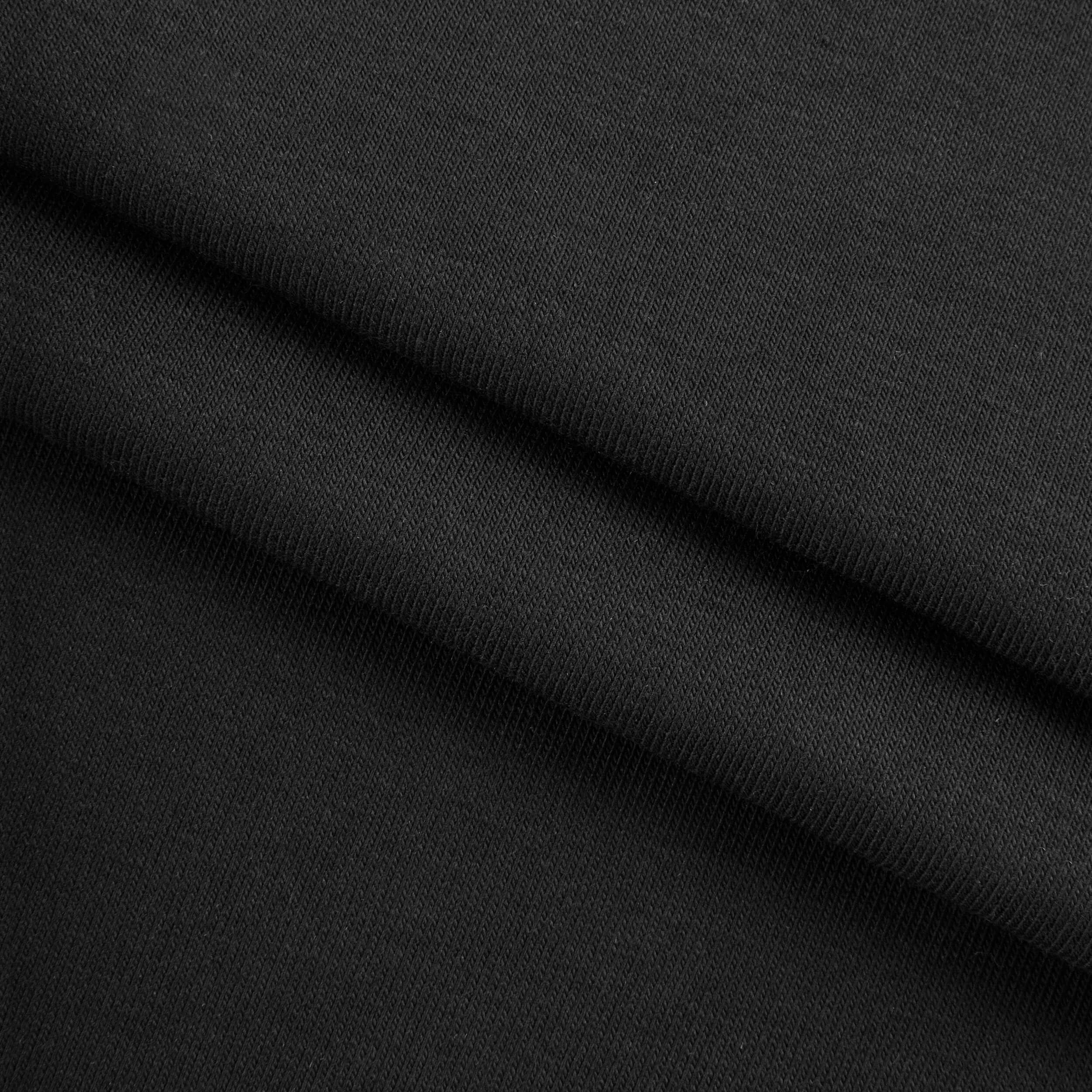 MIDWEIGHT COTTON JERSEY KNIT - BLACK