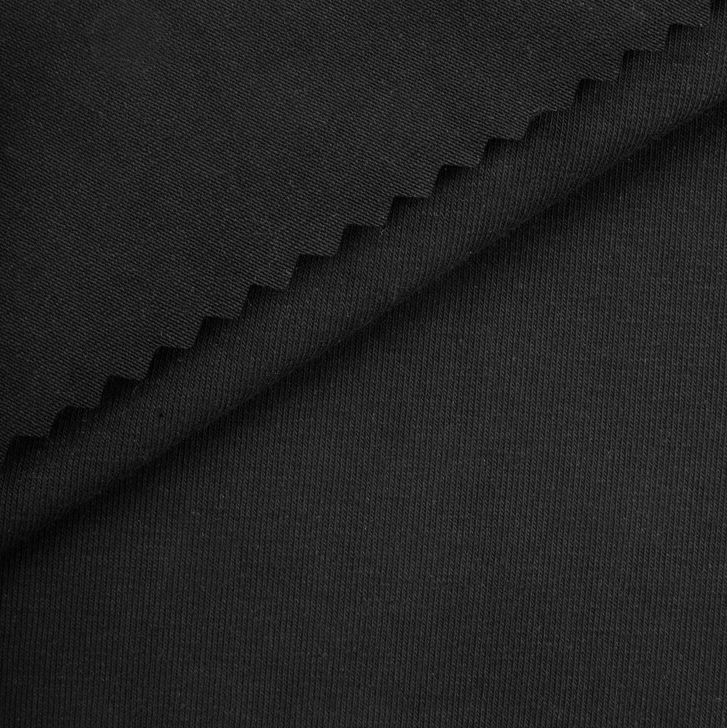 MIDWEIGHT COTTON JERSEY KNIT - BLACK