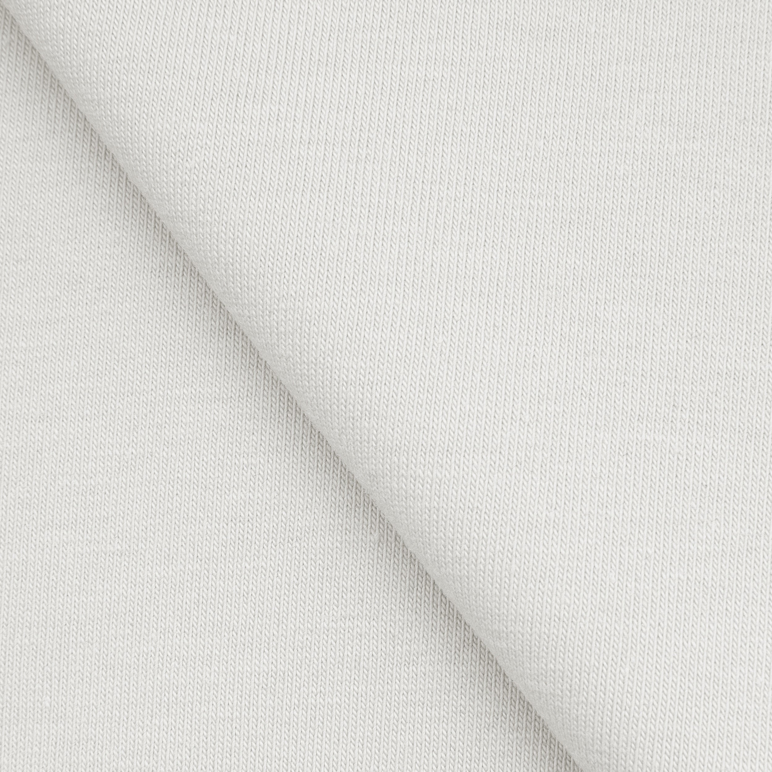 COTTON SINGLE JERSEY FABRIC WITH ELASTANE - SNOW WHITE - 180 GSM