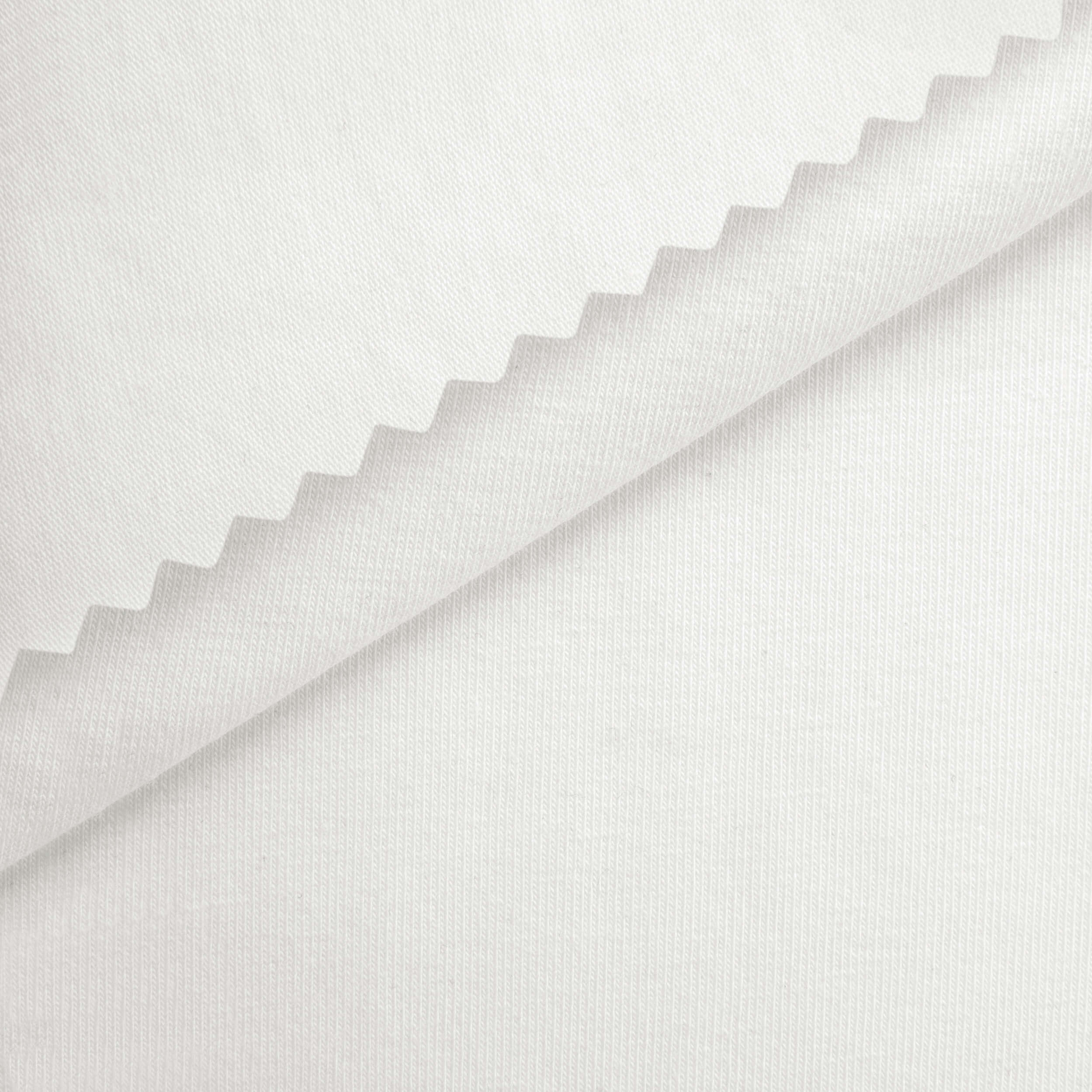 MIDWEIGHT COTTON JERSEY KNIT - BRIGHT WHITE